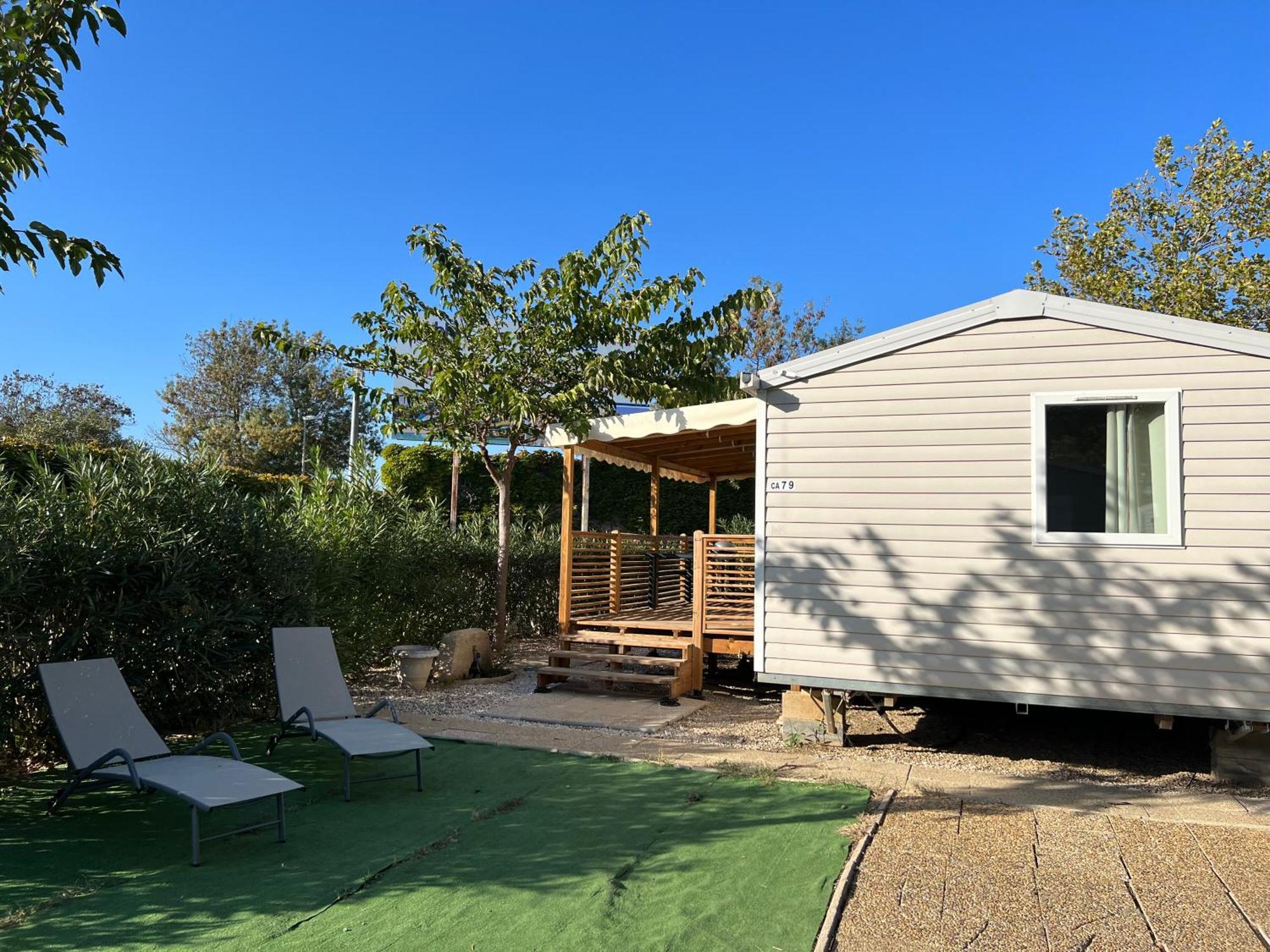 Mobilhome Vias Plage Dans Camping Exterior foto